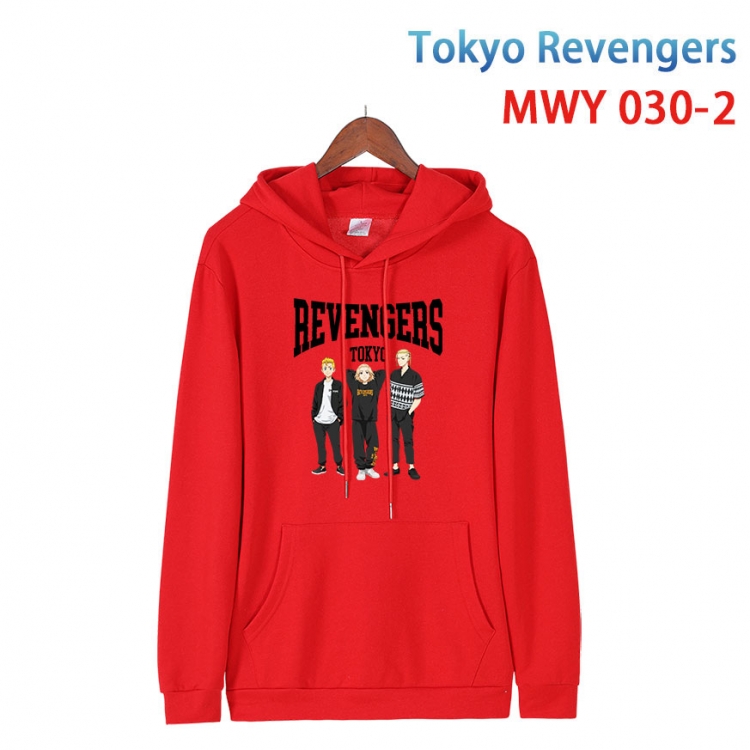 Tokyo Revengers  Cartoon hooded patch pocket cotton sweatshirt from S to 4XL  MWY-030-2