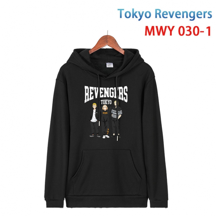 Tokyo Revengers  Cartoon hooded patch pocket cotton sweatshirt from S to 4XL  MWY-030-1