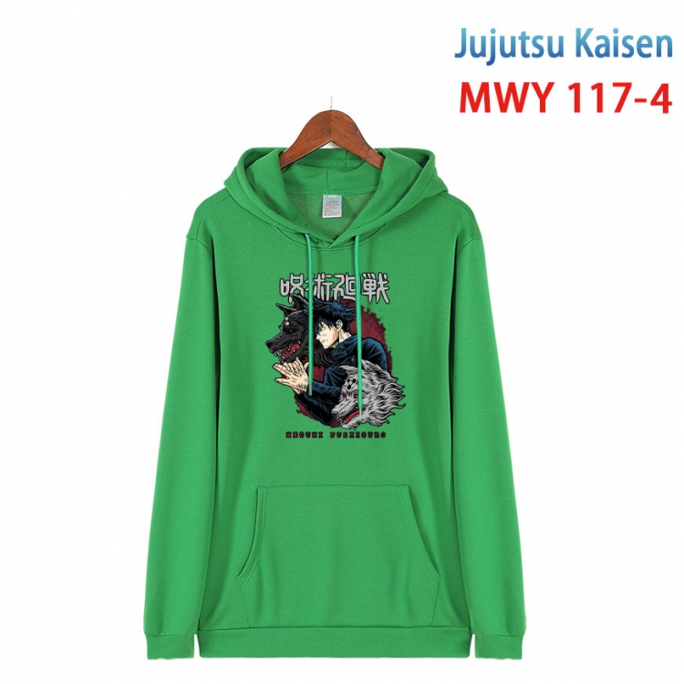 Jujutsu Kaisen  Cartoon hooded patch pocket cotton sweatshirt from S to 4XL MWY-117-4