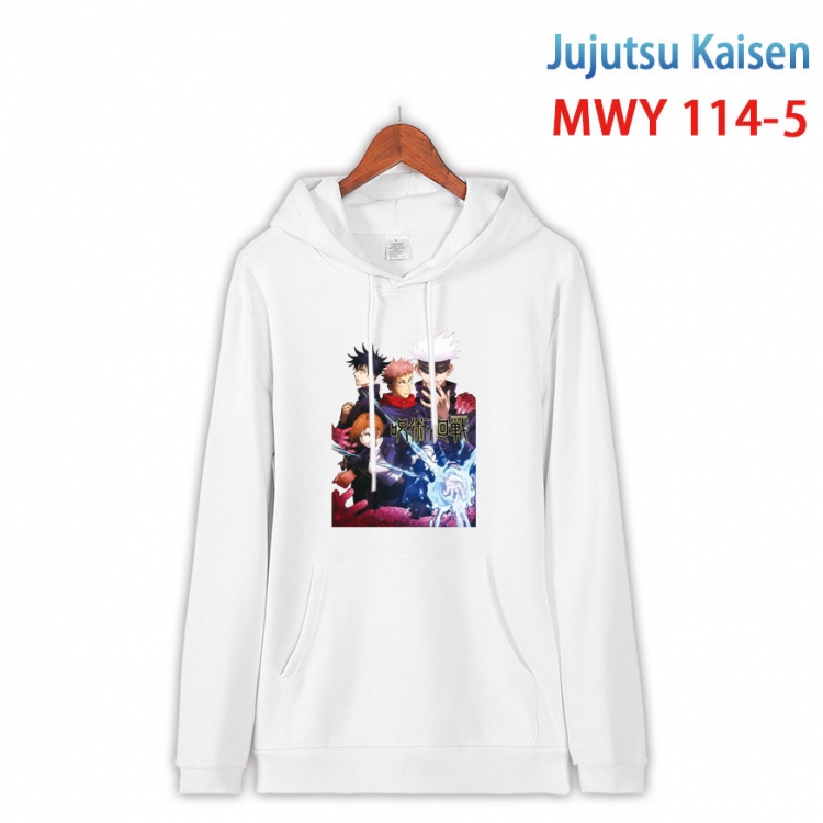 Jujutsu Kaisen  Cartoon hooded patch pocket cotton sweatshirt from S to 4XL MWY-114-5
