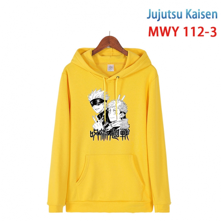 Jujutsu Kaisen  Cartoon hooded patch pocket cotton sweatshirt from S to 4XL MWY-112-3