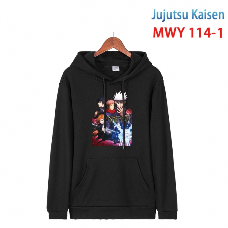Jujutsu Kaisen  Cartoon hooded patch pocket cotton sweatshirt from S to 4XL MWY-114-1