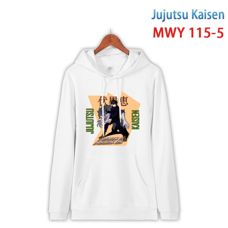 Jujutsu Kaisen  Cartoon hooded patch pocket cotton sweatshirt from S to 4XL MWY-115-5