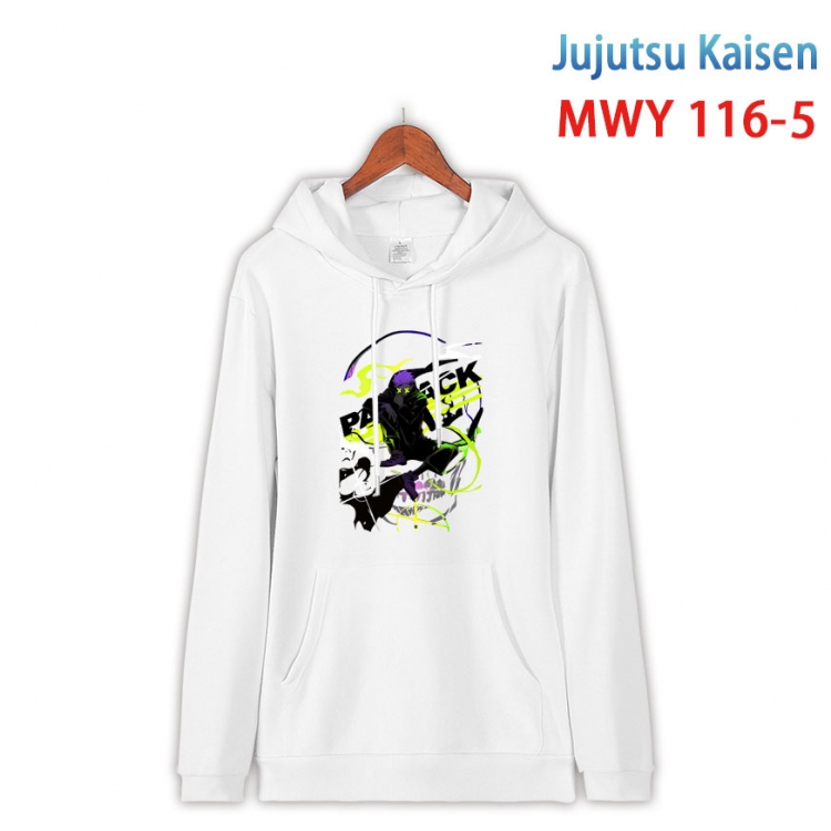 Jujutsu Kaisen  Cartoon hooded patch pocket cotton sweatshirt from S to 4XL MWY-116-5