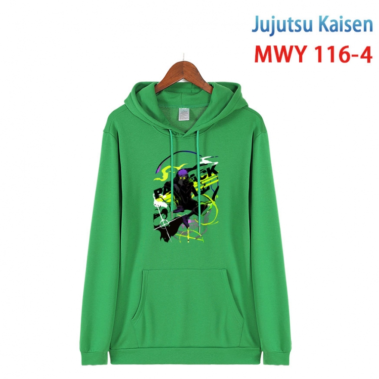 Jujutsu Kaisen  Cartoon hooded patch pocket cotton sweatshirt from S to 4XL MWY-116-4