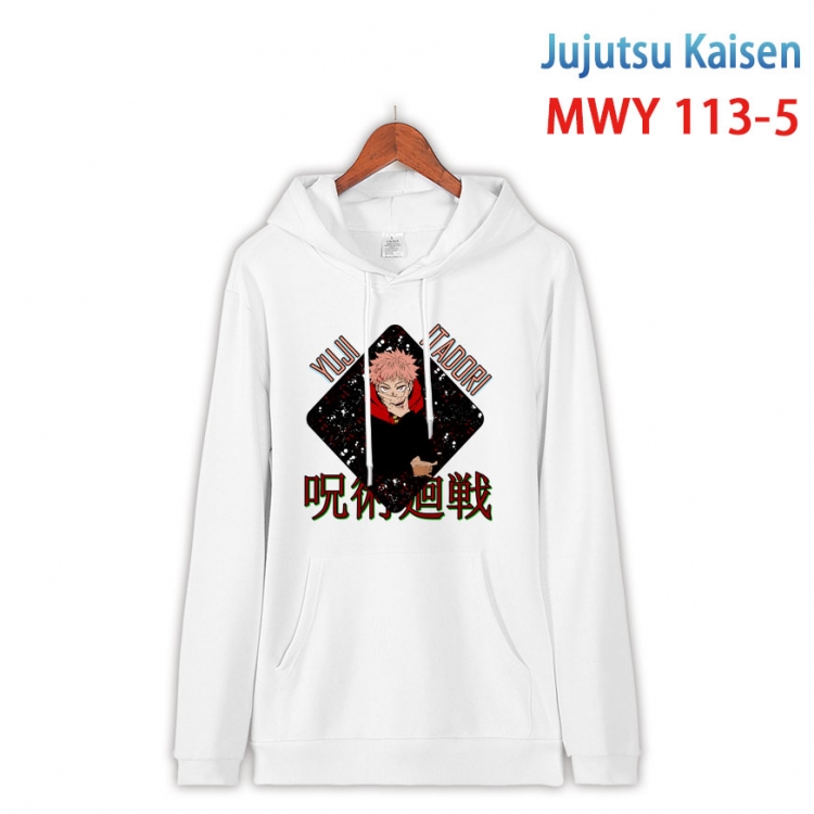 Jujutsu Kaisen  Cartoon hooded patch pocket cotton sweatshirt from S to 4XL MWY-113-5