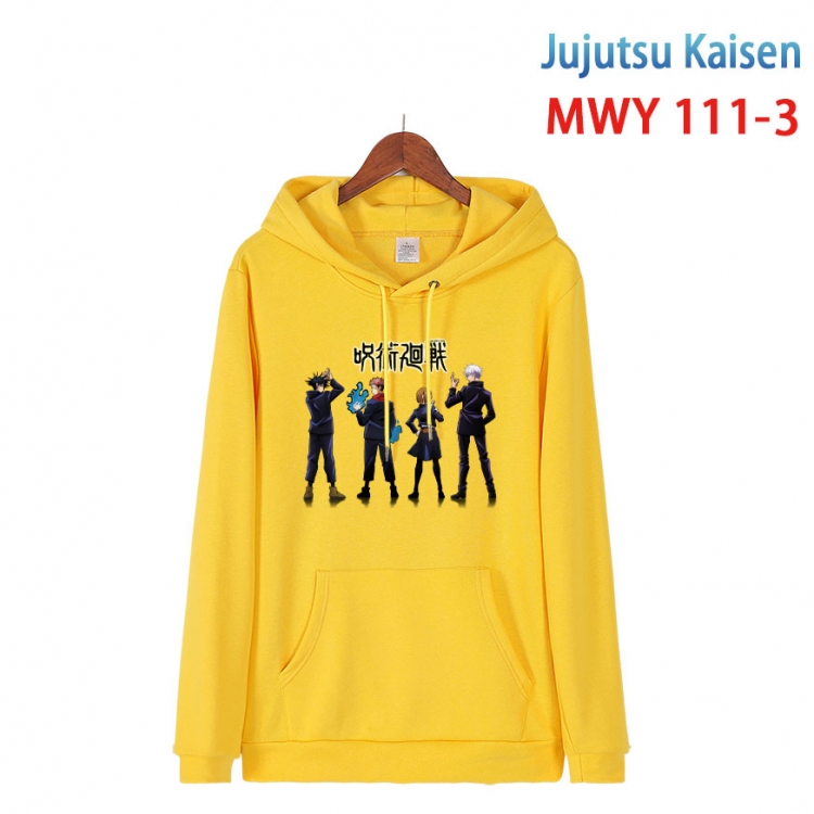Jujutsu Kaisen  Cartoon hooded patch pocket cotton sweatshirt from S to 4XL MWY-111-3