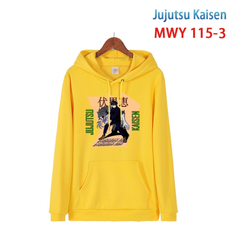 Jujutsu Kaisen  Cartoon hooded patch pocket cotton sweatshirt from S to 4XL  MWY-115-3