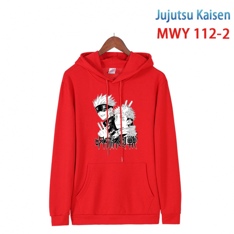 Jujutsu Kaisen  Cartoon hooded patch pocket cotton sweatshirt from S to 4XL MWY-112-2