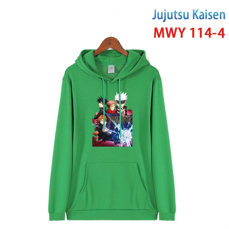Jujutsu Kaisen  Cartoon hooded patch pocket cotton sweatshirt from S to 4XL MWY-114-4