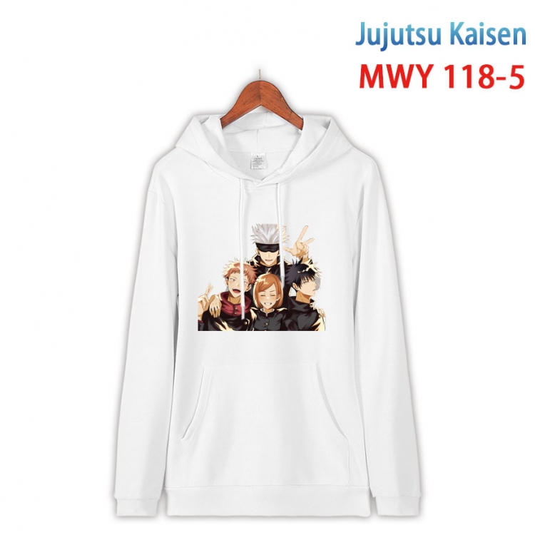 Jujutsu Kaisen  Cartoon hooded patch pocket cotton sweatshirt from S to 4XL MWY-118-5