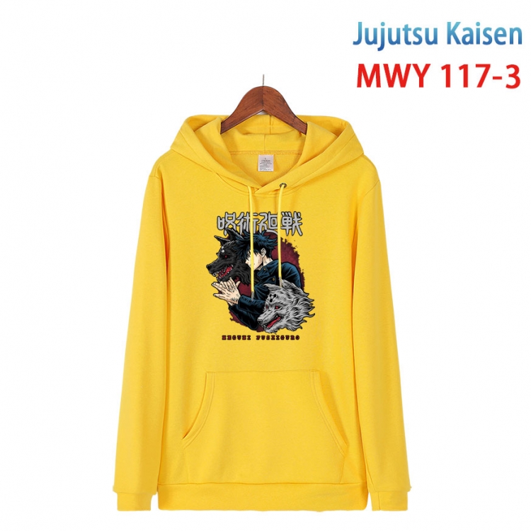 Jujutsu Kaisen  Cartoon hooded patch pocket cotton sweatshirt from S to 4XL MWY-117-3