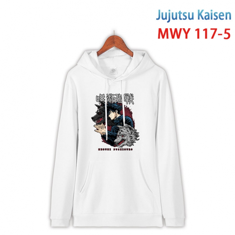 Jujutsu Kaisen  Cartoon hooded patch pocket cotton sweatshirt from S to 4XL MWY-117-5