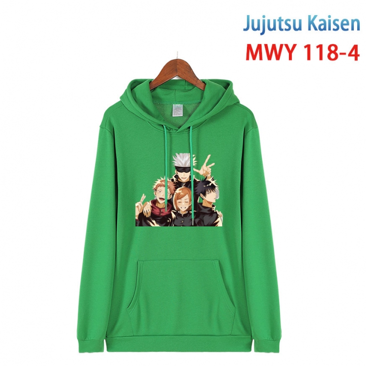 Jujutsu Kaisen  Cartoon hooded patch pocket cotton sweatshirt from S to 4XL MWY-118-4