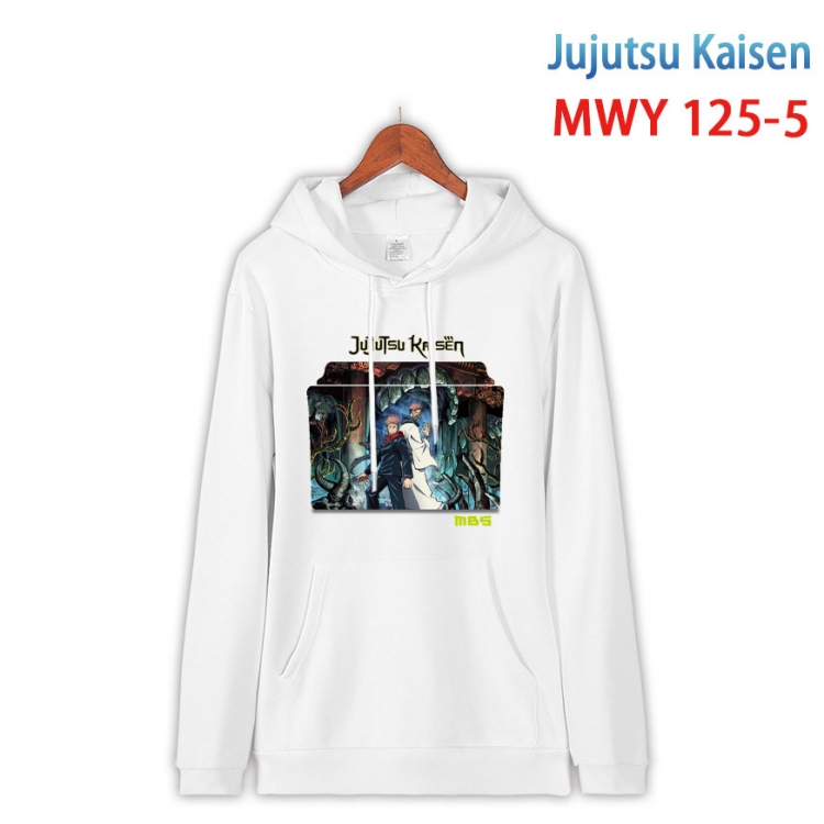 Jujutsu Kaisen  Cartoon hooded patch pocket cotton sweatshirt from S to 4XL MWY-125-5