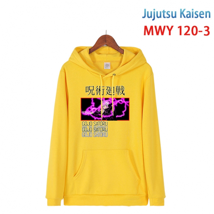 Jujutsu Kaisen  Cartoon hooded patch pocket cotton sweatshirt from S to 4XL  MWY-120-3