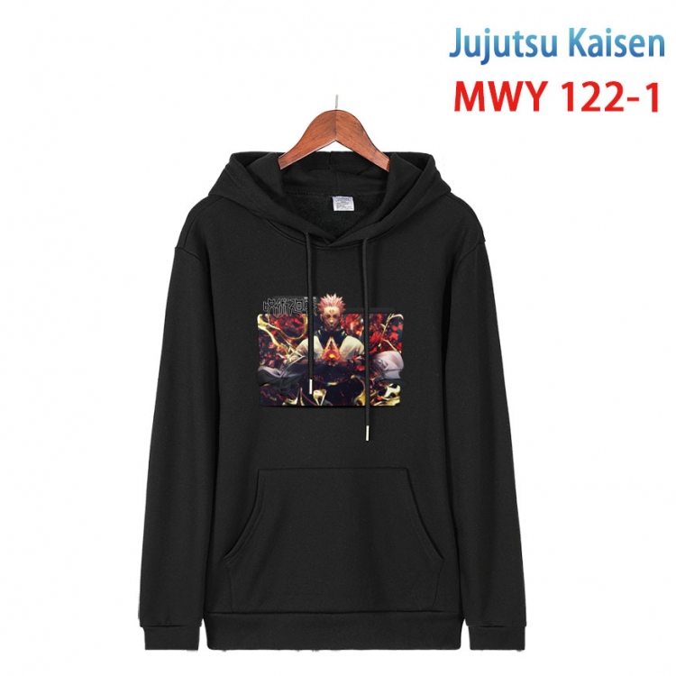 Jujutsu Kaisen  Cartoon hooded patch pocket cotton sweatshirt from S to 4XL  MWY-122-1