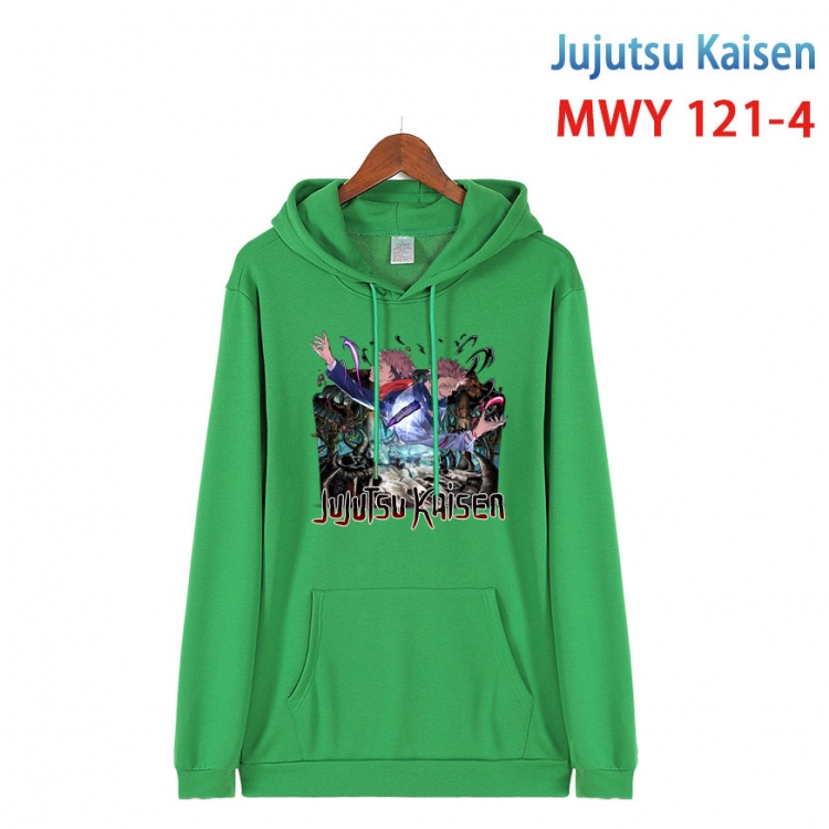 Jujutsu Kaisen  Cartoon hooded patch pocket cotton sweatshirt from S to 4XL MWY-121-4