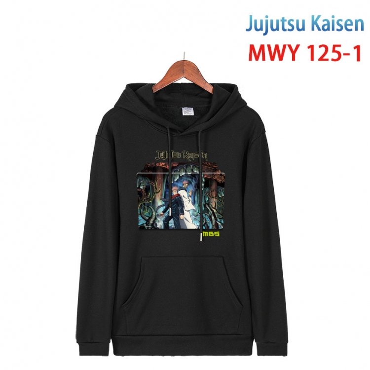 Jujutsu Kaisen  Cartoon hooded patch pocket cotton sweatshirt from S to 4XL MWY-125-1