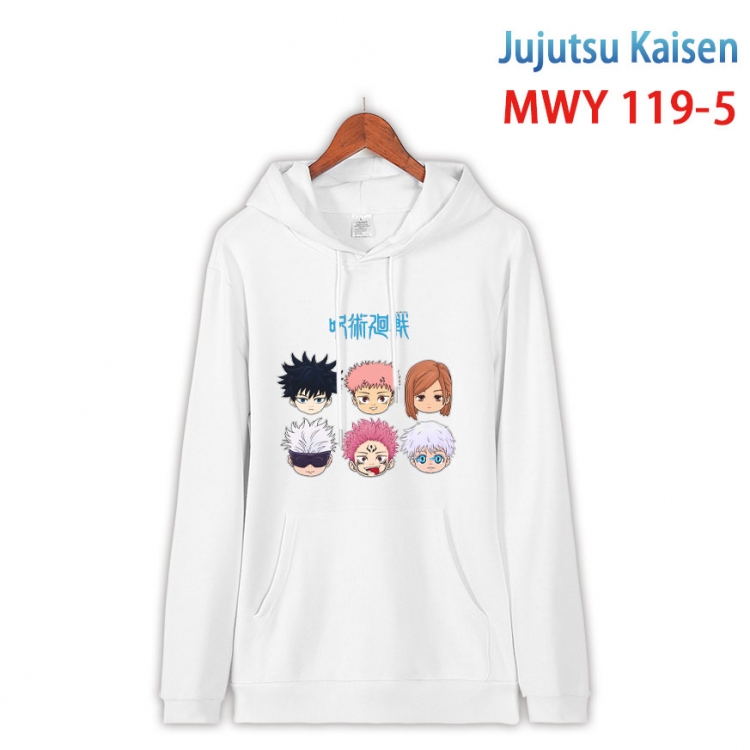 Jujutsu Kaisen  Cartoon hooded patch pocket cotton sweatshirt from S to 4XL MWY-119-5