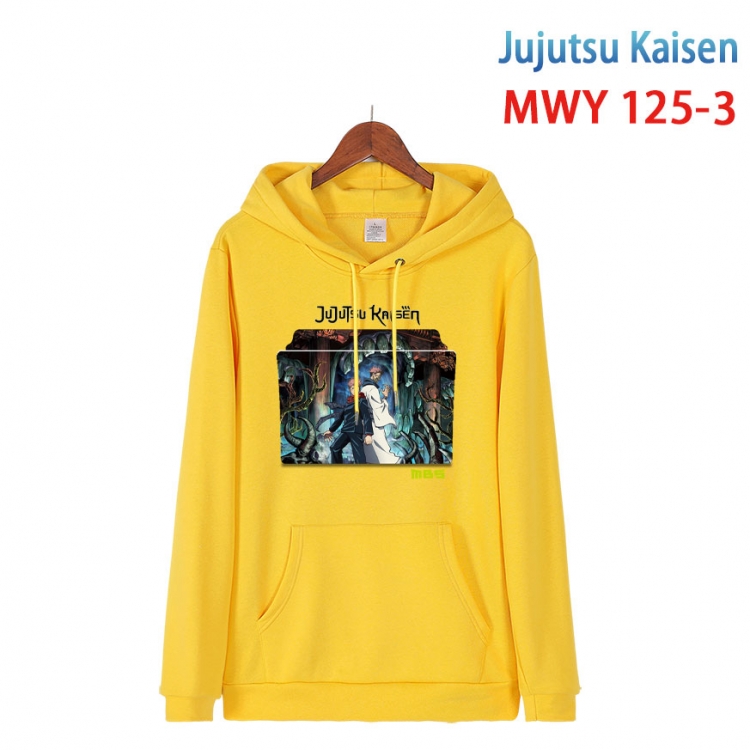 Jujutsu Kaisen  Cartoon hooded patch pocket cotton sweatshirt from S to 4XL MWY-125-3
