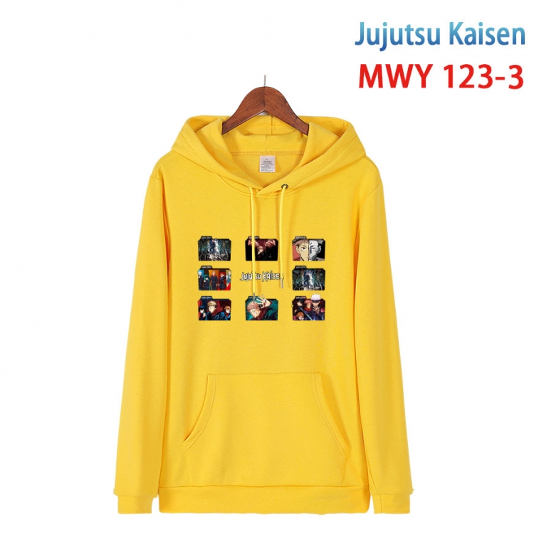 Jujutsu Kaisen  Cartoon hooded patch pocket cotton sweatshirt from S to 4XL  MWY-123-3