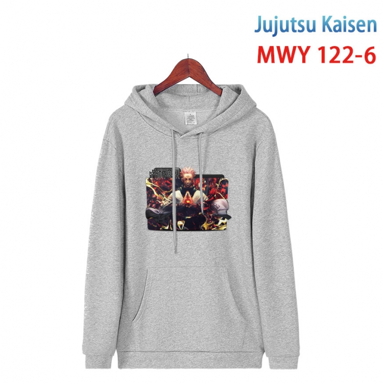 Jujutsu Kaisen  Cartoon hooded patch pocket cotton sweatshirt from S to 4XL  MWY-122-6