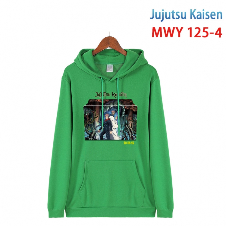 Jujutsu Kaisen  Cartoon hooded patch pocket cotton sweatshirt from S to 4XL  MWY-125-4