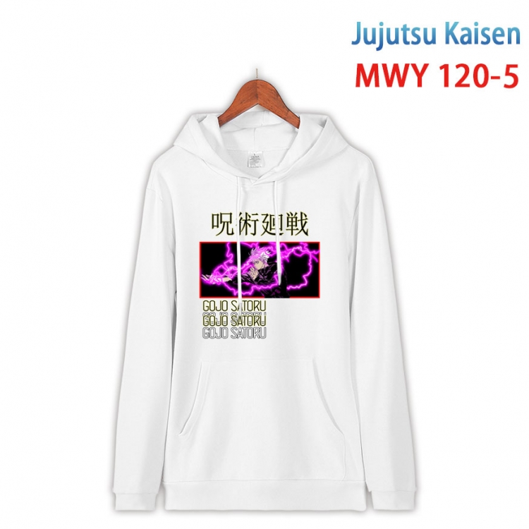 Jujutsu Kaisen  Cartoon hooded patch pocket cotton sweatshirt from S to 4XL  MWY-120-5