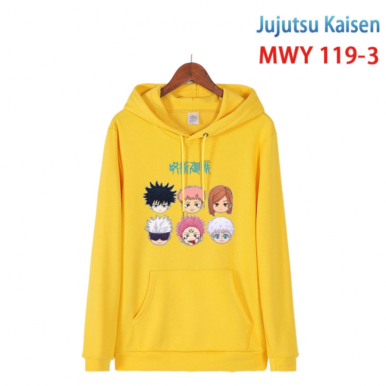 Jujutsu Kaisen  Cartoon hooded patch pocket cotton sweatshirt from S to 4XL  MWY-119-3