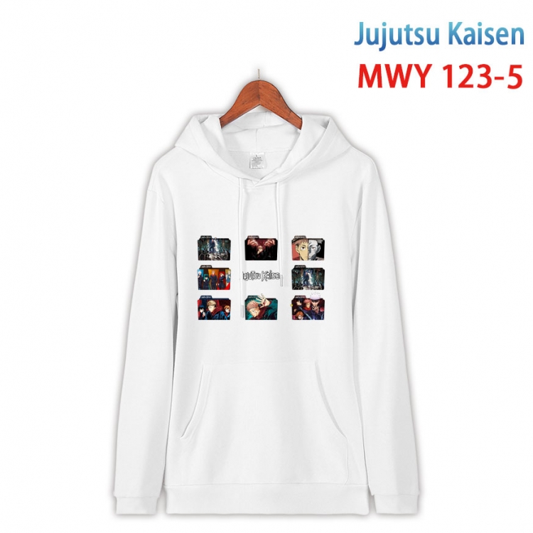 Jujutsu Kaisen  Cartoon hooded patch pocket cotton sweatshirt from S to 4XL MWY-123-5