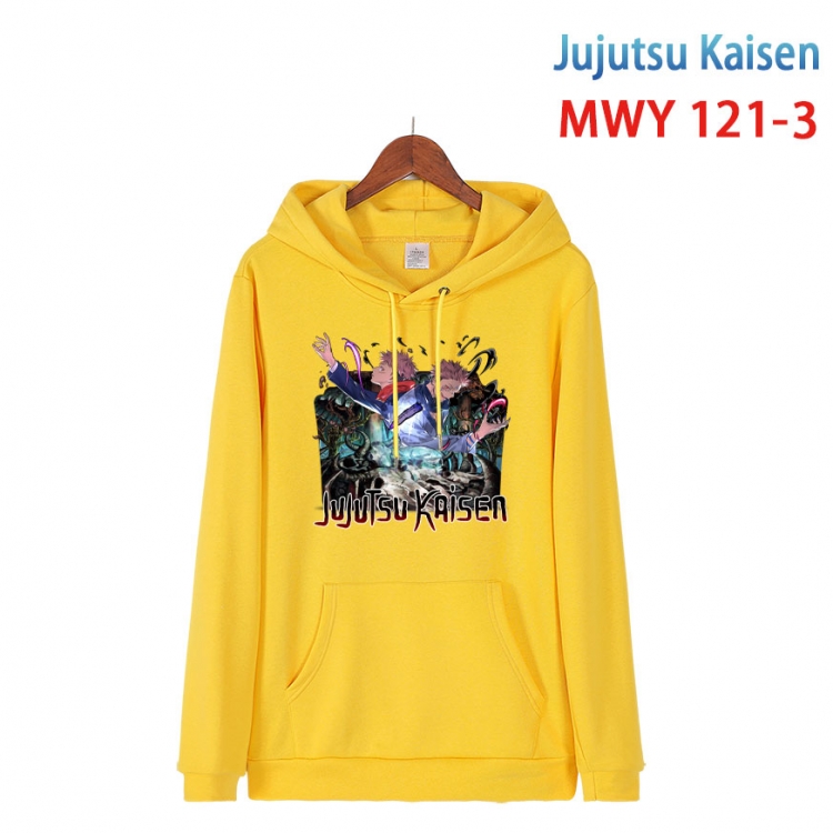 Jujutsu Kaisen  Cartoon hooded patch pocket cotton sweatshirt from S to 4XL MWY-121-3