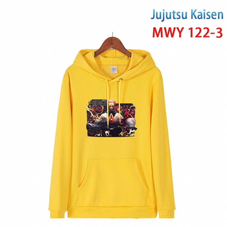 Jujutsu Kaisen  Cartoon hooded patch pocket cotton sweatshirt from S to 4XL MWY-122-3