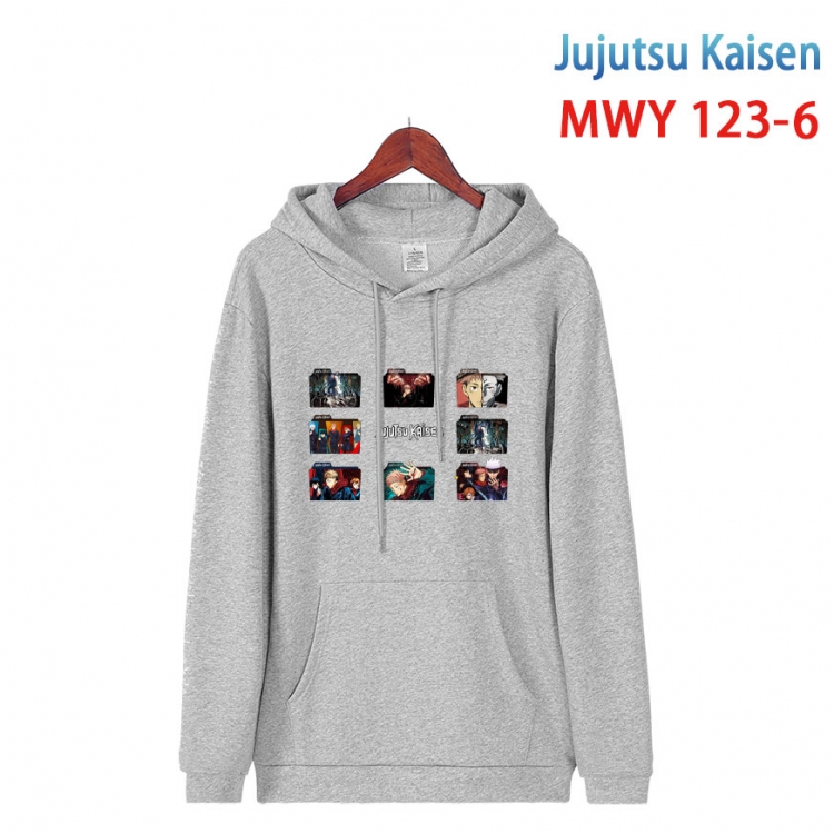 Jujutsu Kaisen  Cartoon hooded patch pocket cotton sweatshirt from S to 4XL  MWY-123-6