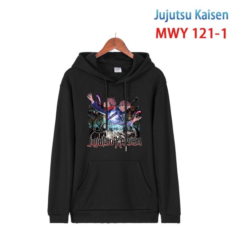 Jujutsu Kaisen  Cartoon hooded patch pocket cotton sweatshirt from S to 4XL MWY-121-1