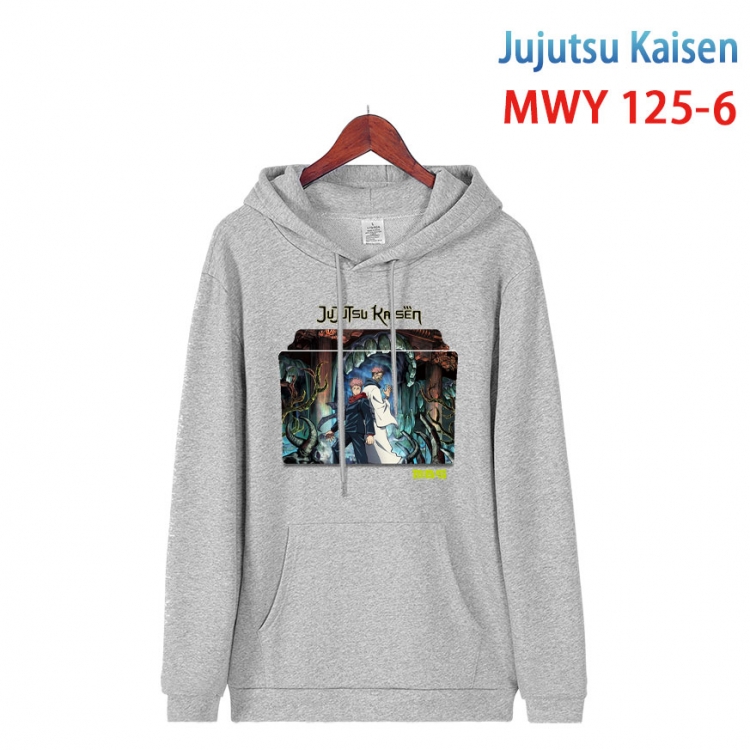 Jujutsu Kaisen  Cartoon hooded patch pocket cotton sweatshirt from S to 4XL  MWY-125-6