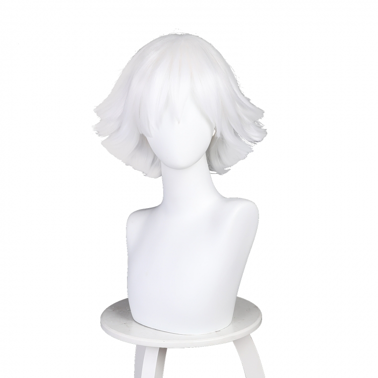 sky light encounter White upturned short hair cos wig 502H