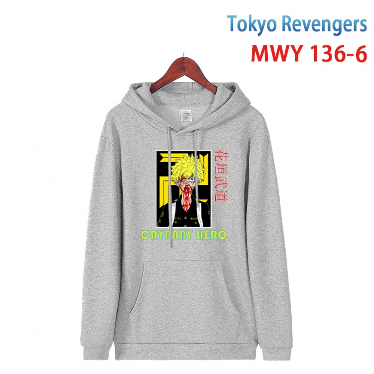 Tokyo Revengers  Cartoon hooded patch pocket cotton sweatshirt from S to 4XL  MWY-136-6