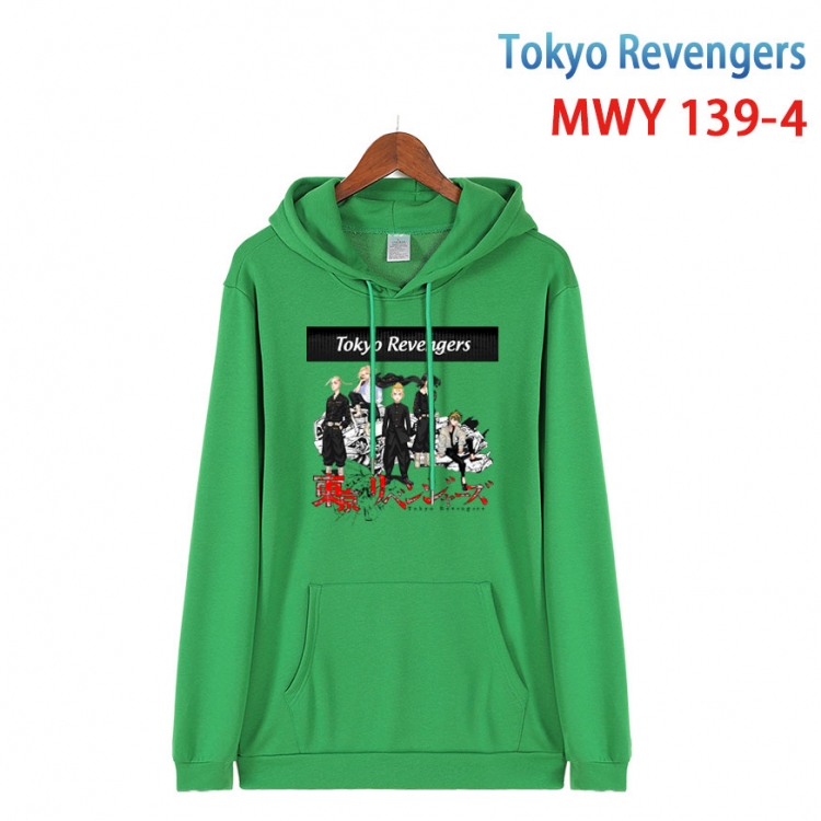 Tokyo Revengers  Cartoon hooded patch pocket cotton sweatshirt from S to 4XL  MWY-139-4