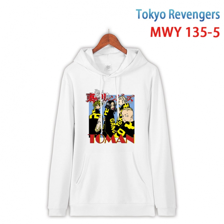 Tokyo Revengers  Cartoon hooded patch pocket cotton sweatshirt from S to 4XL  MWY-135-5