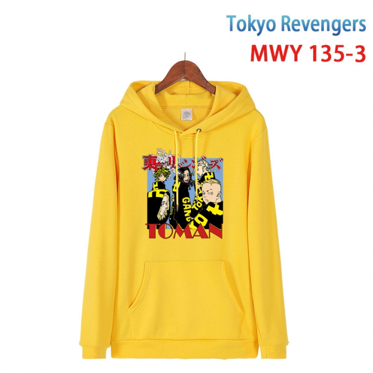 Tokyo Revengers  Cartoon hooded patch pocket cotton sweatshirt from S to 4XL MWY-135-3