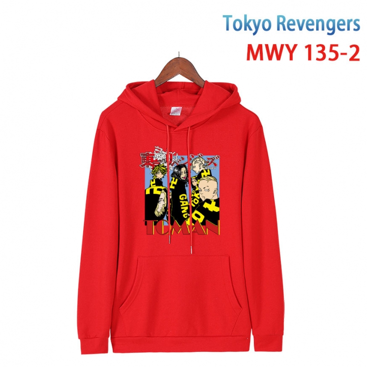 Tokyo Revengers  Cartoon hooded patch pocket cotton sweatshirt from S to 4XL  MWY-135-2