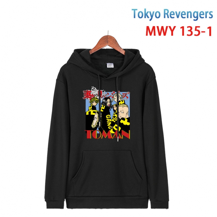 Tokyo Revengers  Cartoon hooded patch pocket cotton sweatshirt from S to 4XL MWY-135-1