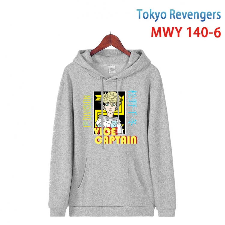 Tokyo Revengers  Cartoon hooded patch pocket cotton sweatshirt from S to 4XL  MWY-140-6