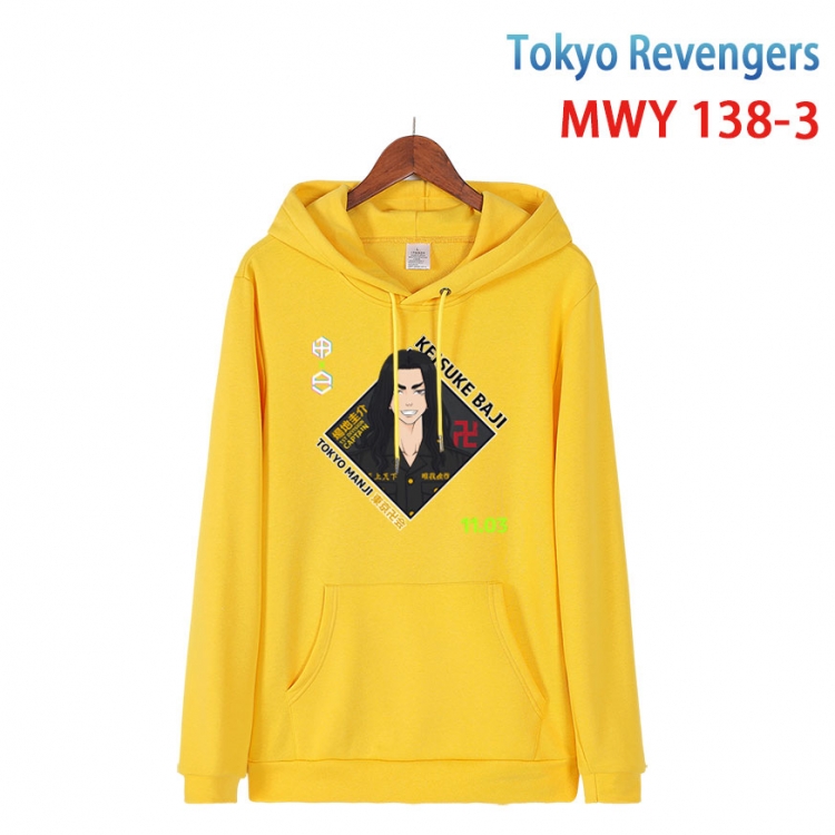 Tokyo Revengers Cartoon hooded patch pocket cotton sweatshirt from S to 4XL  MWY-138-3