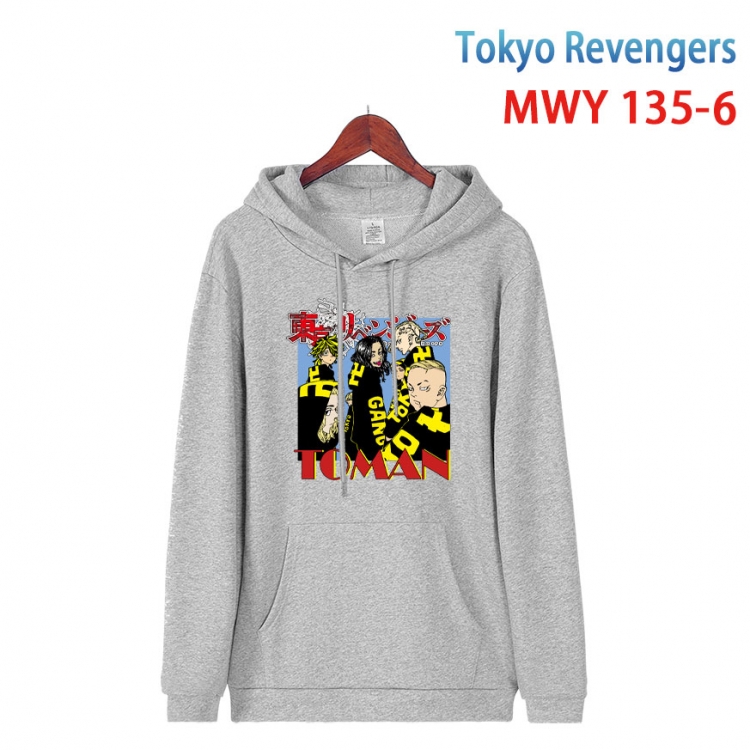 Tokyo Revengers  Cartoon hooded patch pocket cotton sweatshirt from S to 4XL MWY-135-6