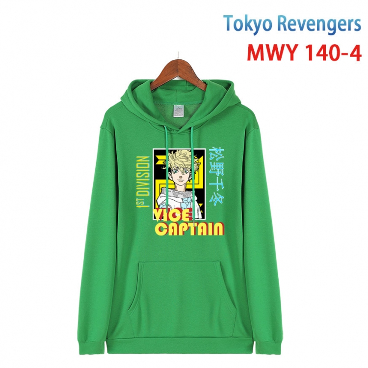 Tokyo Revengers  Cartoon hooded patch pocket cotton sweatshirt from S to 4XL  MWY-140-4