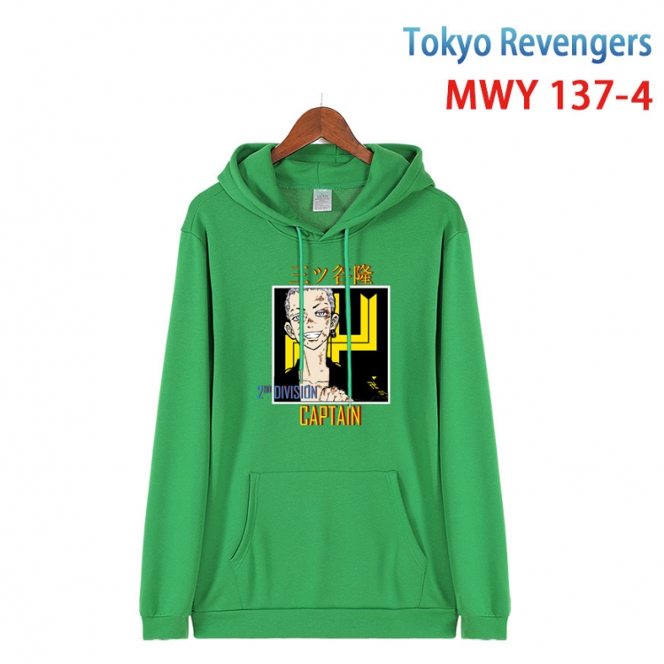 Tokyo Revengers Cartoon hooded patch pocket cotton sweatshirt from S to 4XL  MWY-137-4