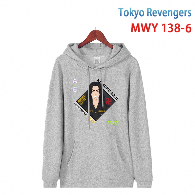 Tokyo Revengers  Cartoon hooded patch pocket cotton sweatshirt from S to 4XL  MWY-138-6