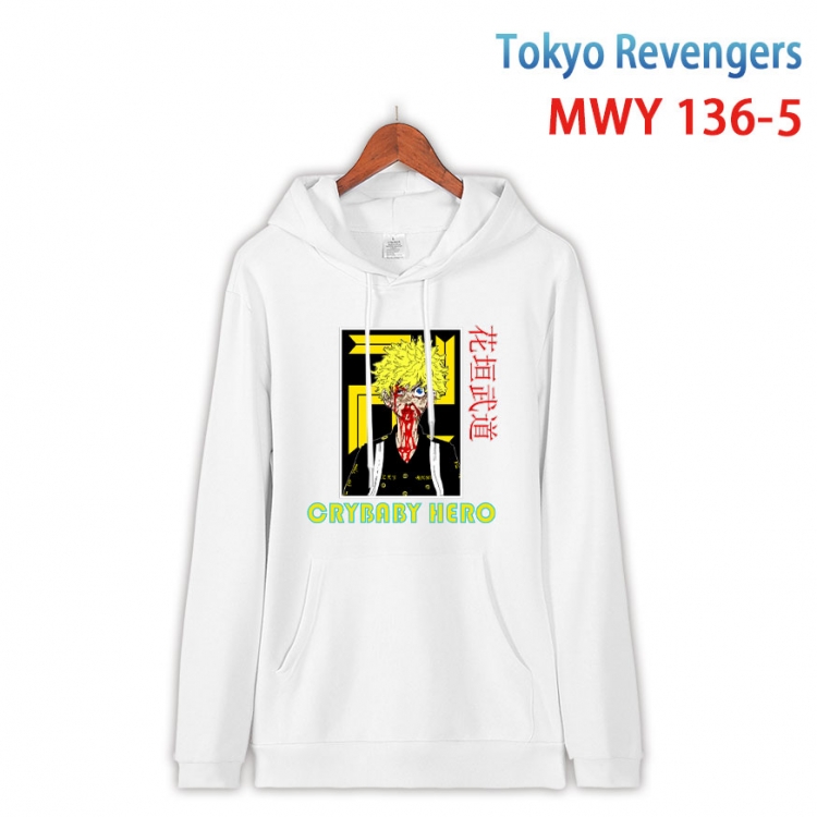 Tokyo Revengers  Cartoon hooded patch pocket cotton sweatshirt from S to 4XL MWY-136-5